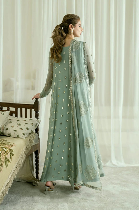 Chiffion Embroidered Sequence Unstitched 3 Piece