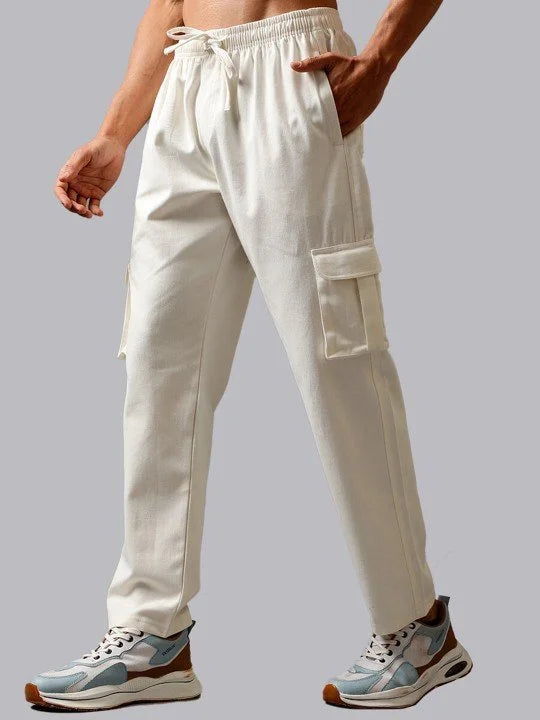 Manfinity Cool Beige Loose Fit Cargo Trouser
