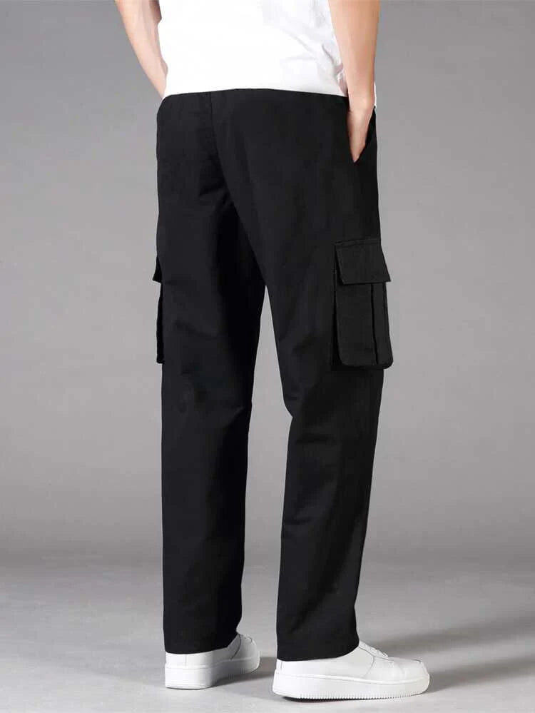 Manfinity Black Loose Fit Cargo Trouser
