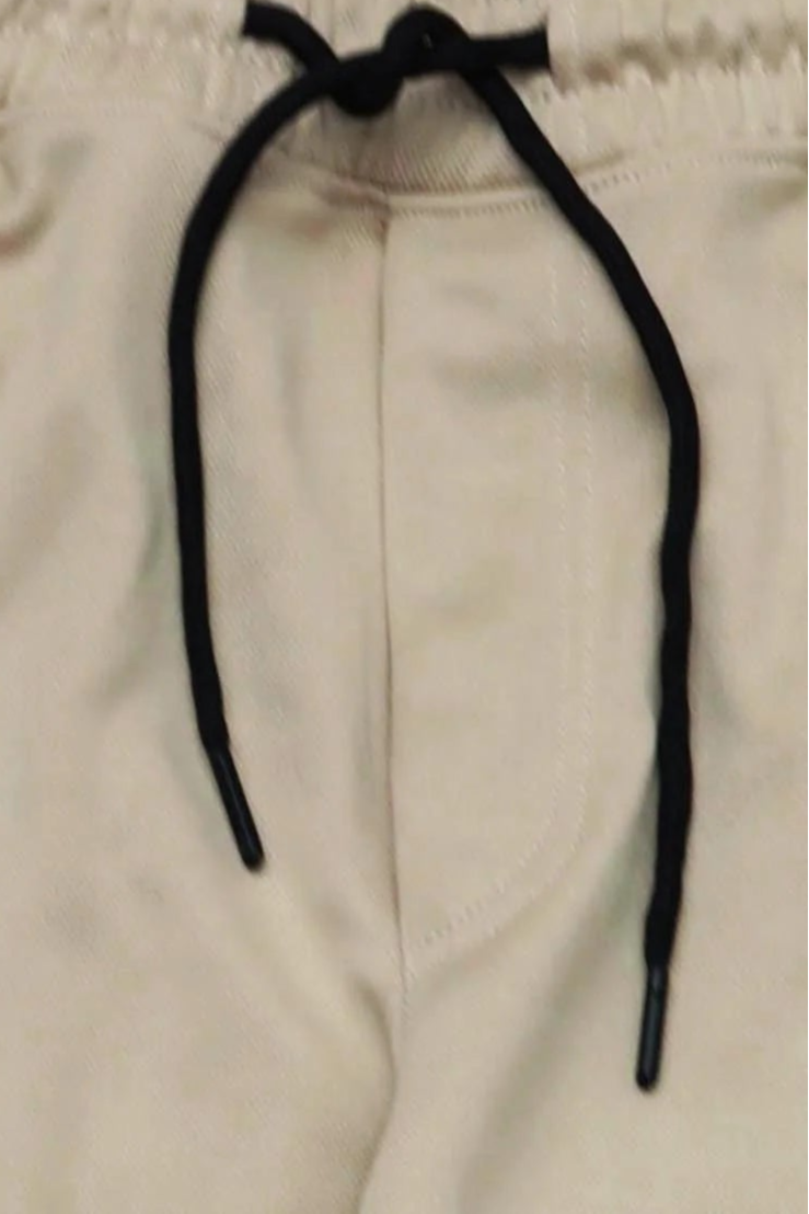Men's Casual Drawstring Trouser Beige