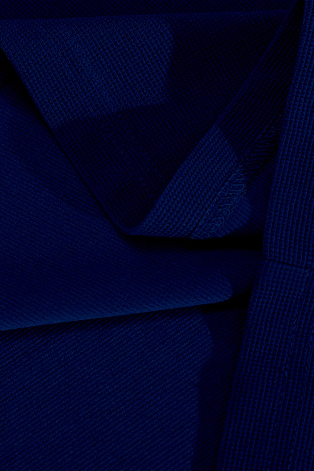 Round Neck Knitted Textured T Shirt Dark Blue