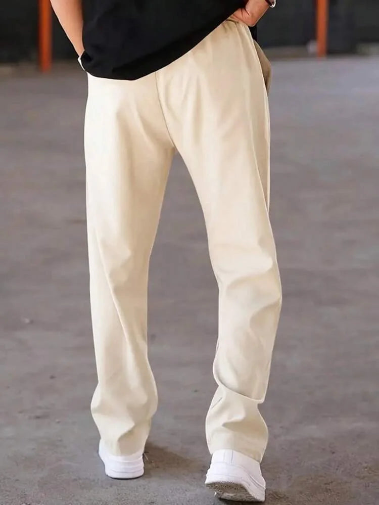 Men's Casual Drawstring Trouser Beige