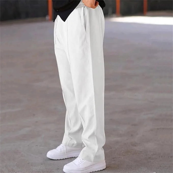 Men's Casual Drawstring Trouser White