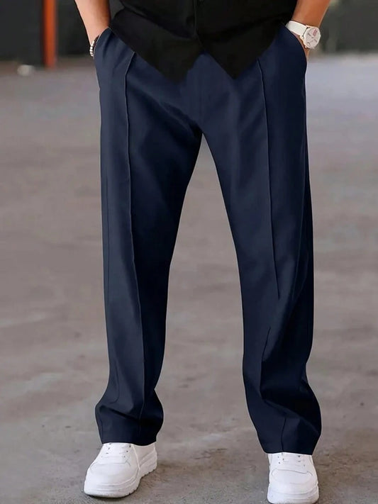 Men's Casual Drawstring Trouser Navy Blue