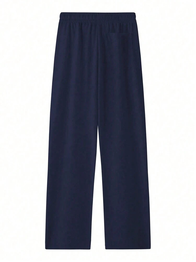 Men's Casual Drawstring Trouser Navy Blue