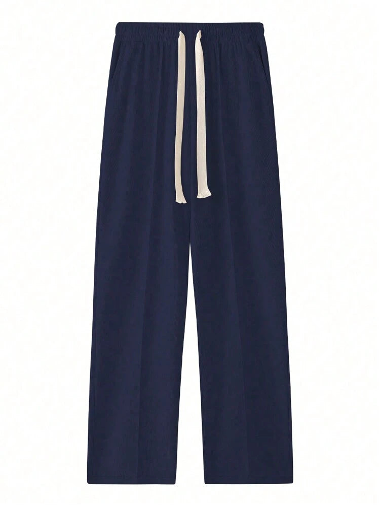Men's Casual Drawstring Trouser Navy Blue
