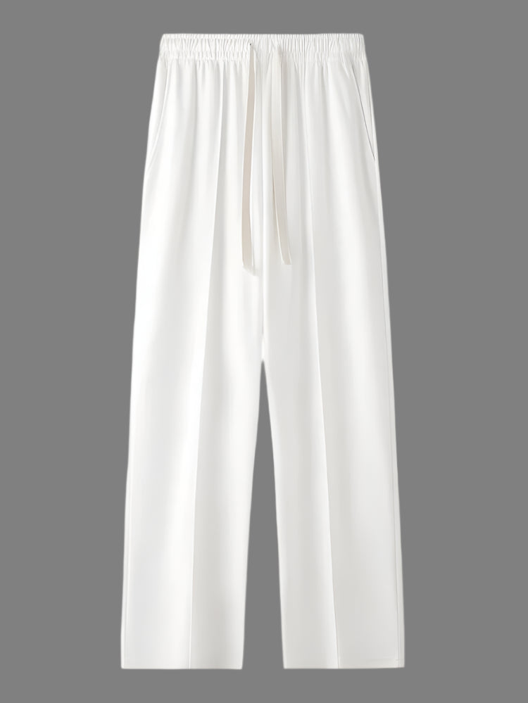Men's Casual Drawstring Trouser White