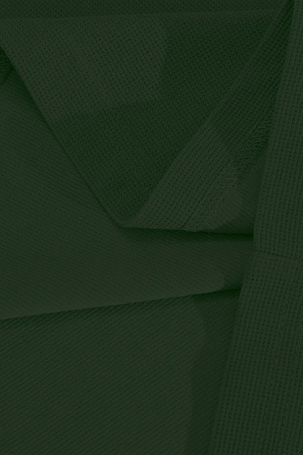 Round Neck Knitted Textured T Shirt Green