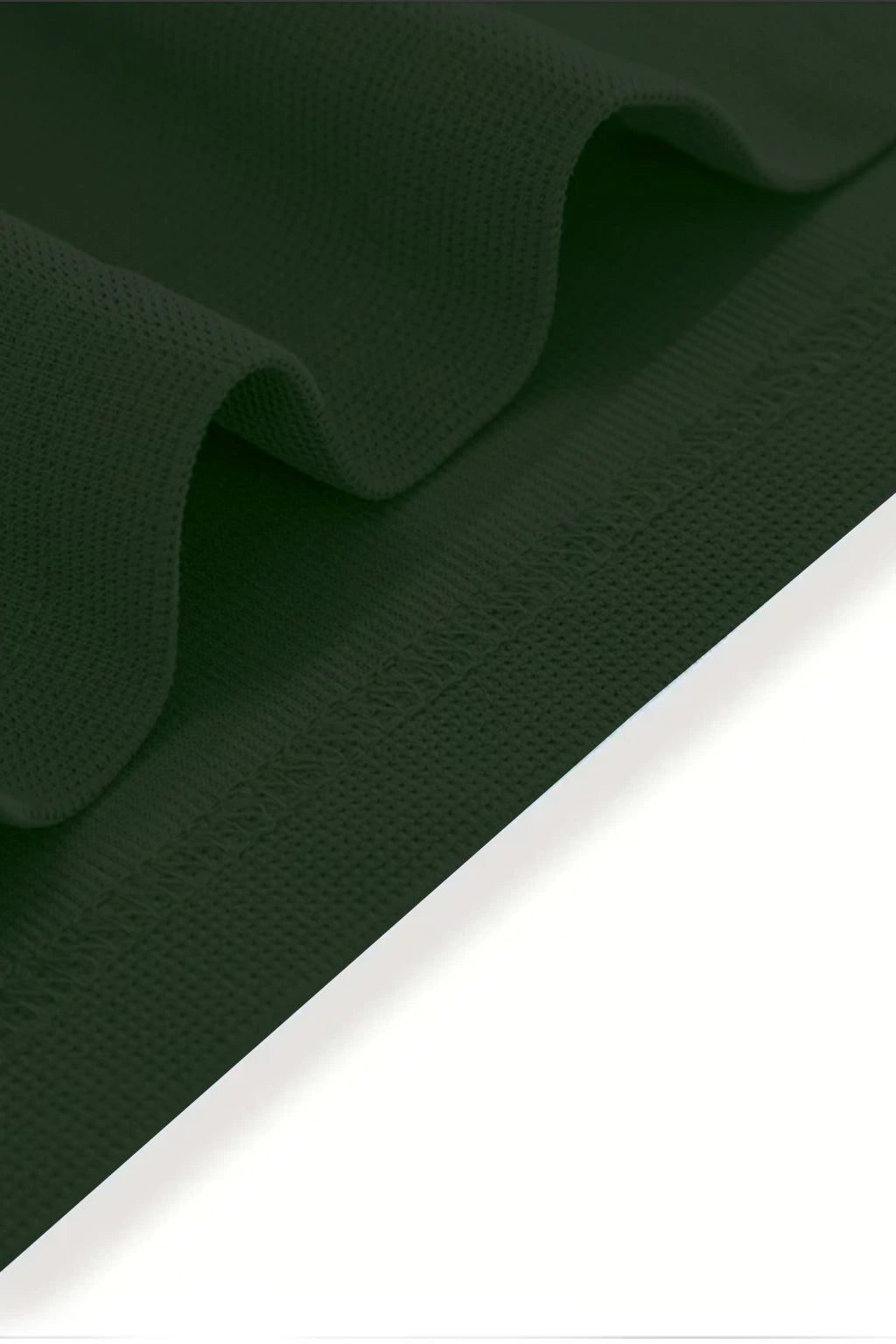 Round Neck Knitted Textured T Shirt Green